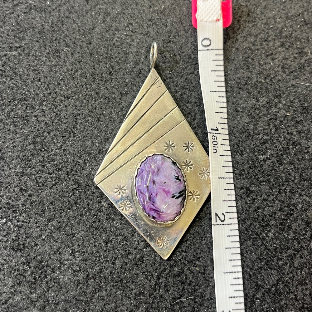 Silver and Purple Pendant - Picture 4 of 4